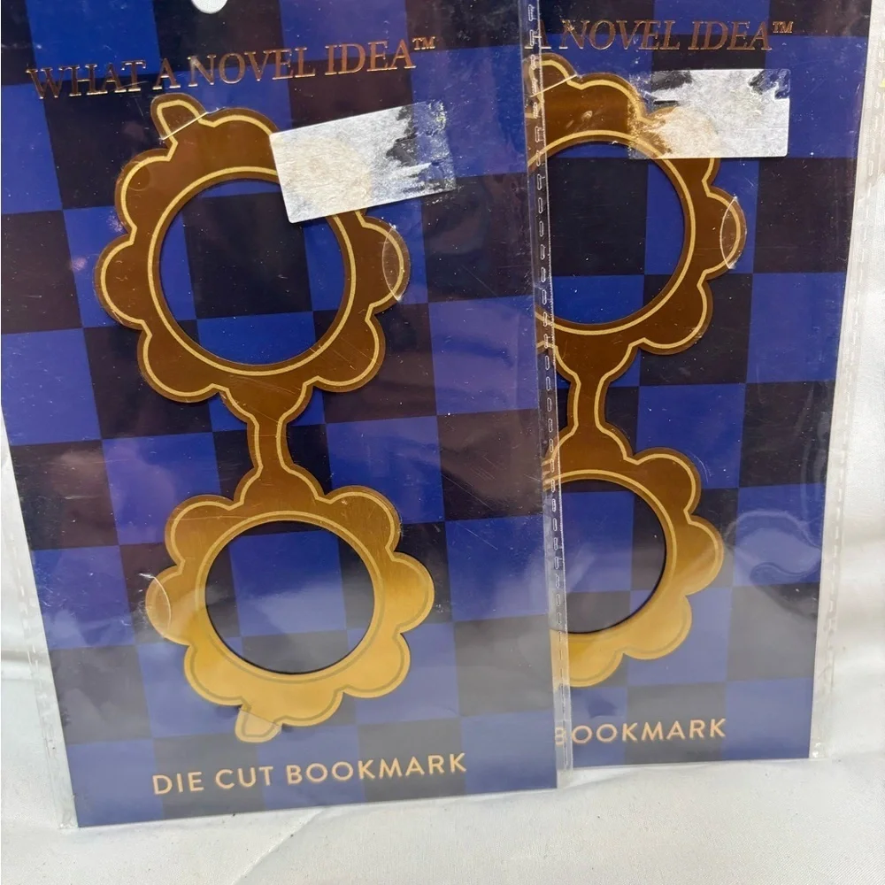Set of 2 new Target Gold Die Cut Bookmark Sunglasses